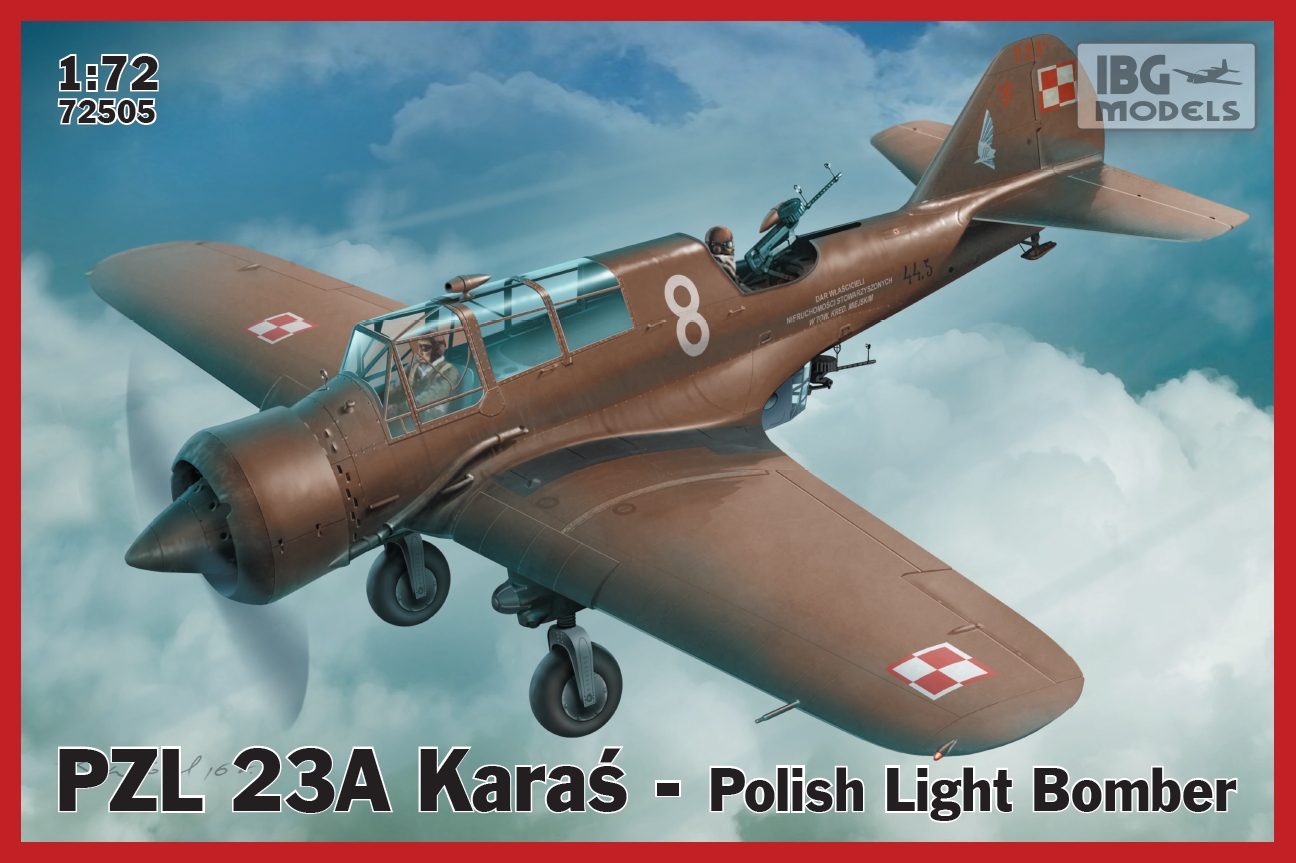Сборная модель 1/72 PZL P.23A Karas - Polish Light Bomber (IBG Models)