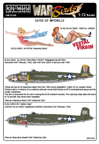 Декаль 1/72 Catch 22 Mitchells North-American B-25J-25NC (Kits-World)