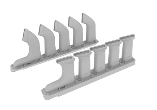 Дополнения из смолы 1/32 Выхлопные патрубки de Havilland Mosquito Mk.VI (для модели Tamiya kits)