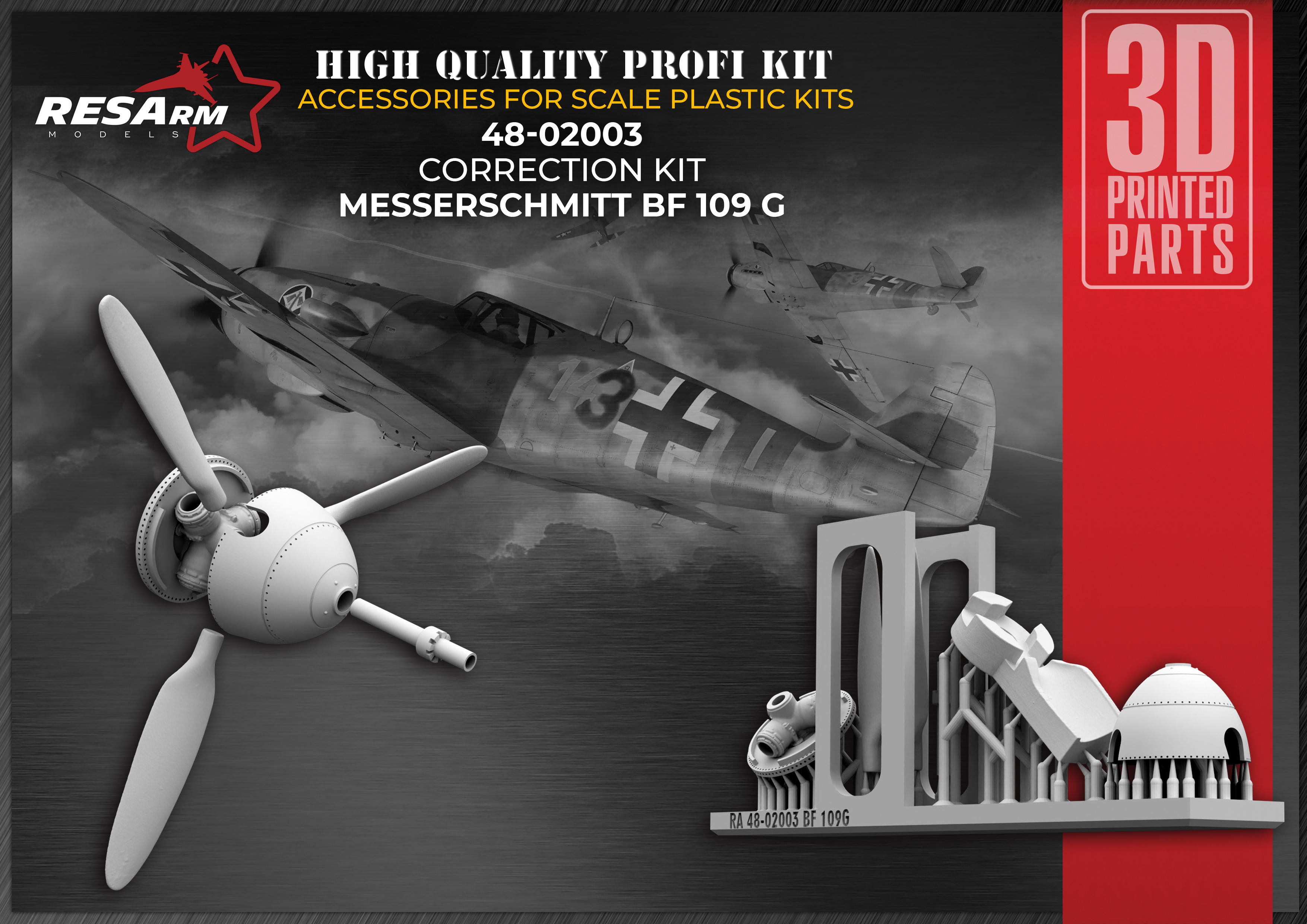 Дополнения из смолы 1/48 Bf-109G Корректирующий набор (RESArm)