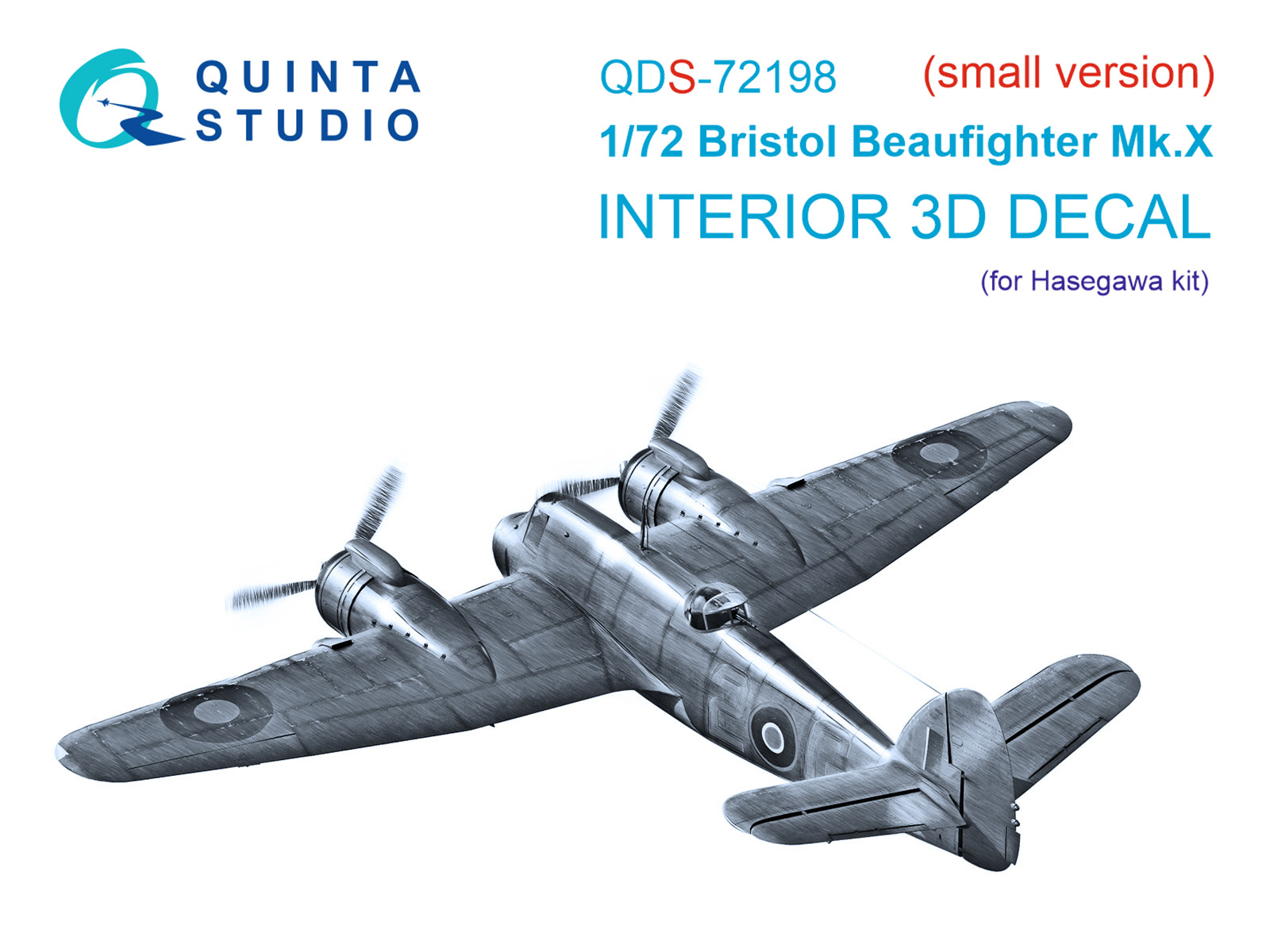 3D Декаль интерьера кабины Bristol Beaufighter Mk.X (Hasegawa) (малая версия)