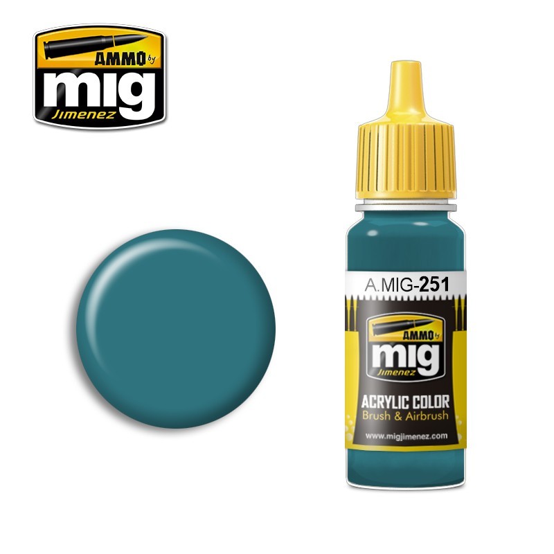 Краска акриловая RUSSIAN BLUE AMT-7 (синий) (Ammo Mig) (17ml)