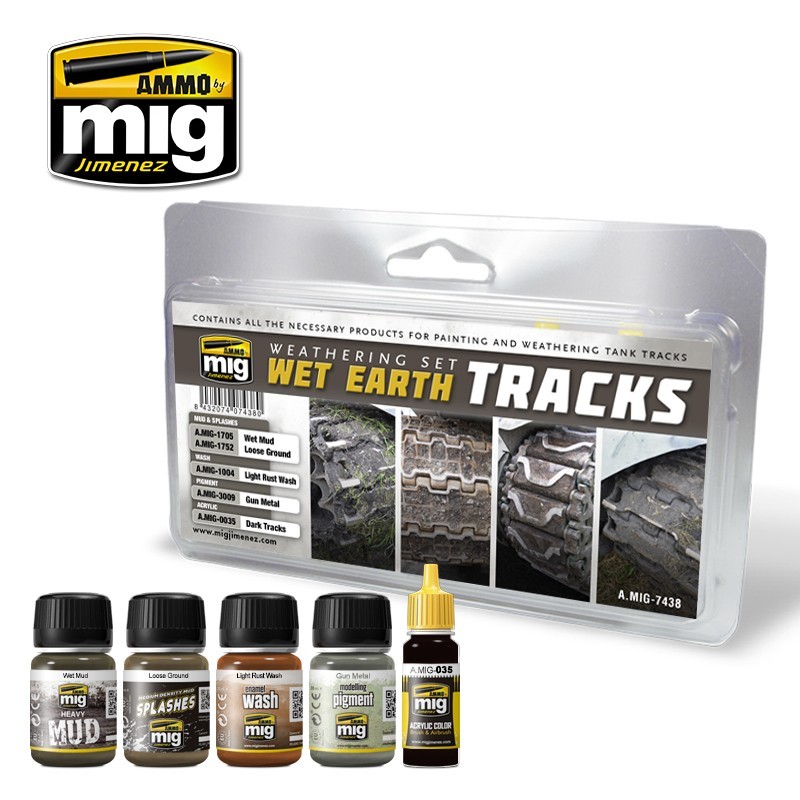 Набор для создания эффектов Wet Earth Tracks Weathering Set (Ammo Mig)