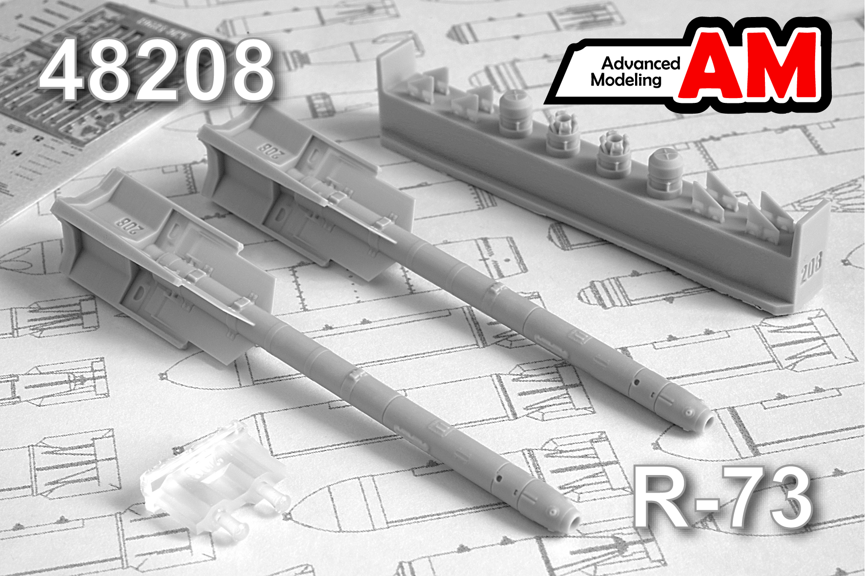 Дополнения из смолы 1/48 Авиационная управляемая ракета Р-73  (Advanced Modeling)