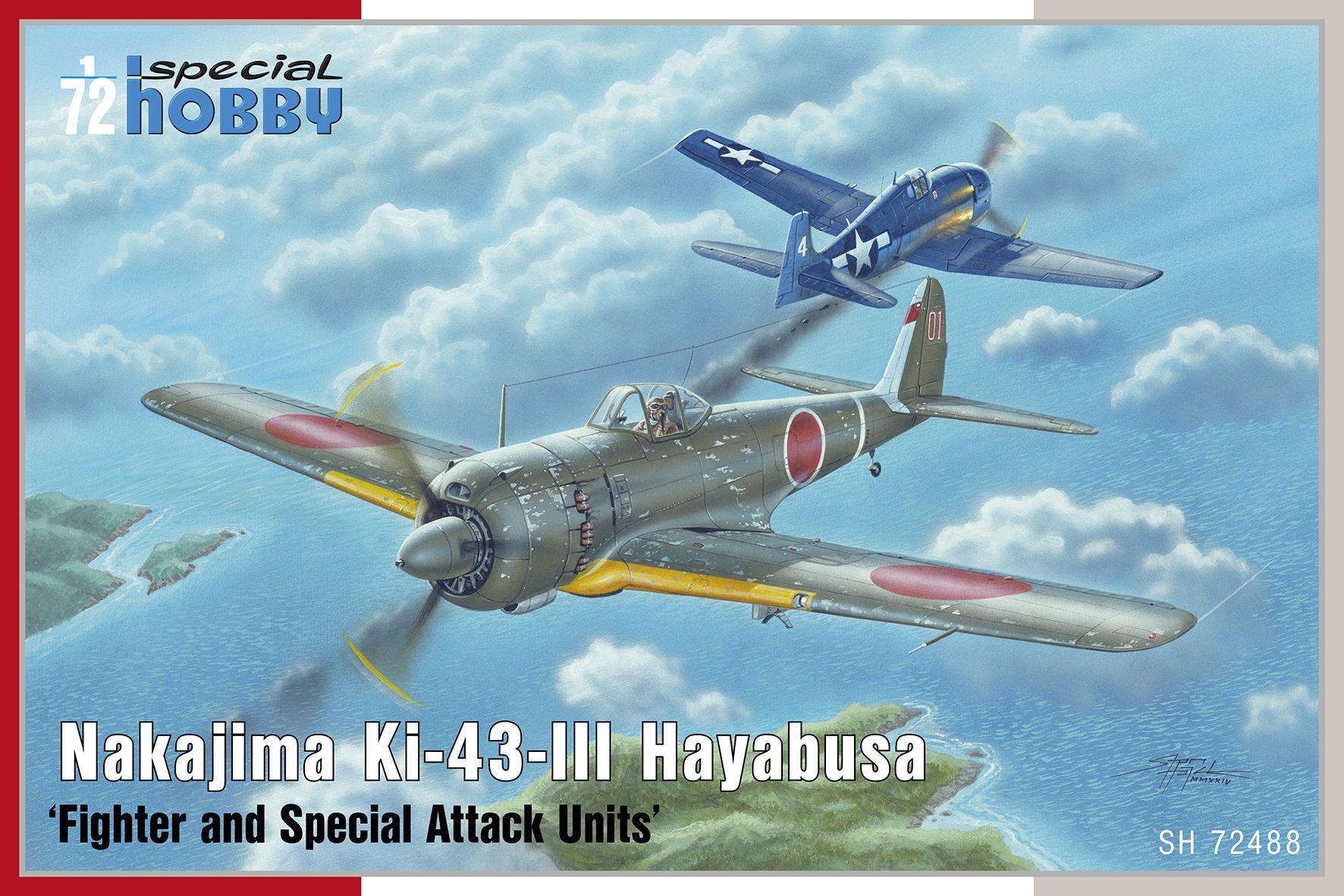 Сборная модель 1/72 Ki-43-III Hayabusa 'Fighter&Spec.Attack Unit' (Special Hobby)