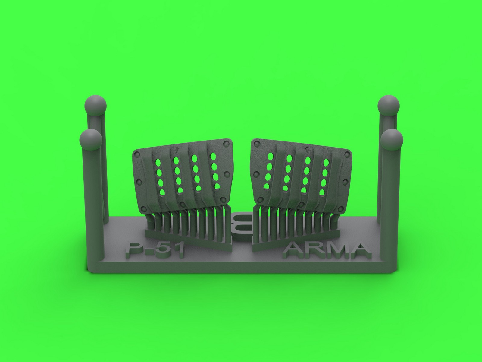 Дополнения из смолы 1/72 P-51 Mustang — крышка воздушного фильтра карбюратора(RAF ver.B)(Arma Hobby)