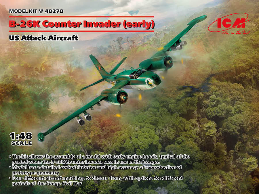 Сборная модель 1/48 Douglas B-26K Counter Invader (early) (ICM)