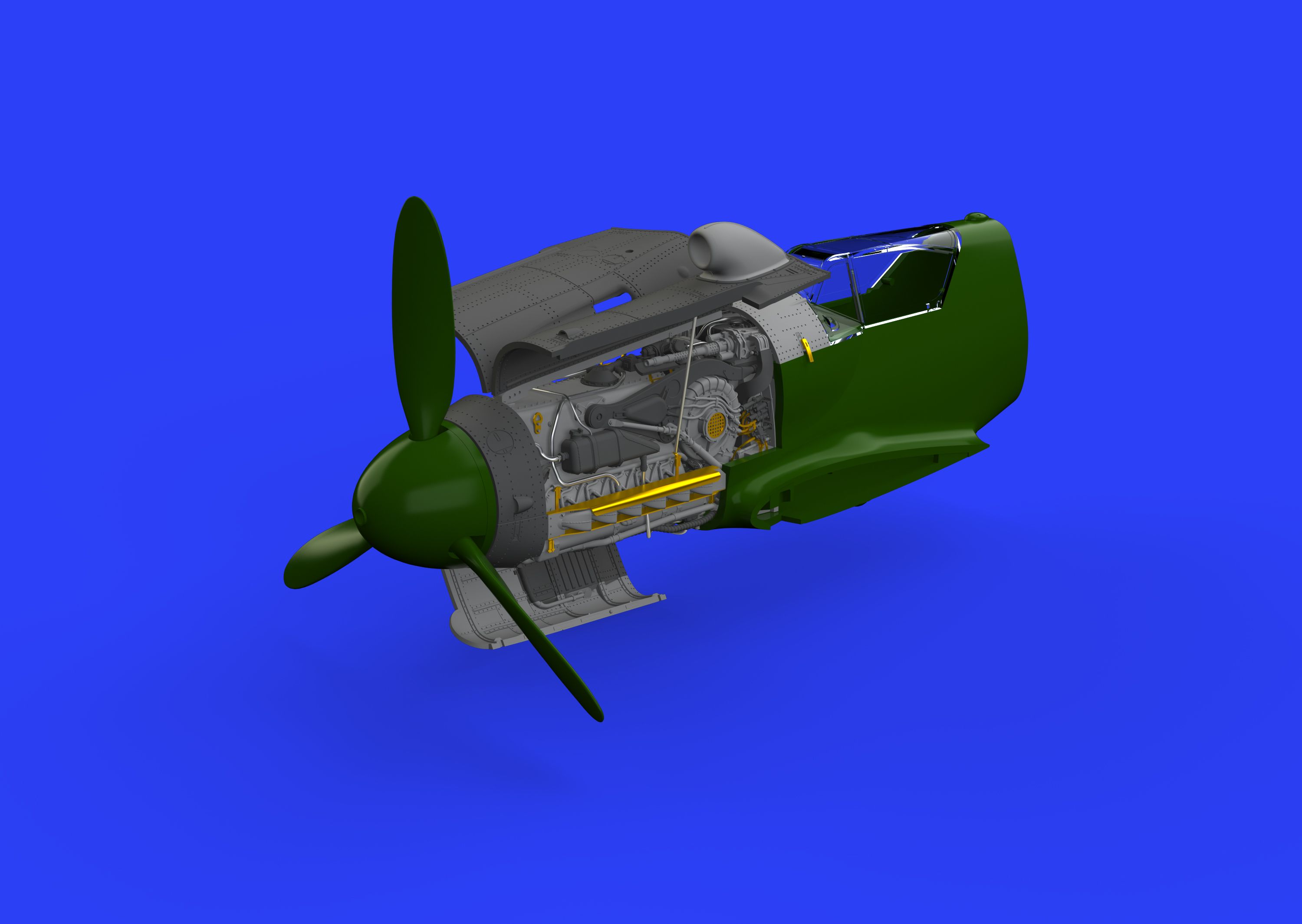 Дополнения из смолы 1/48 Двигатель Messerschmitt Bf-109G-10 (для модели Eduard)