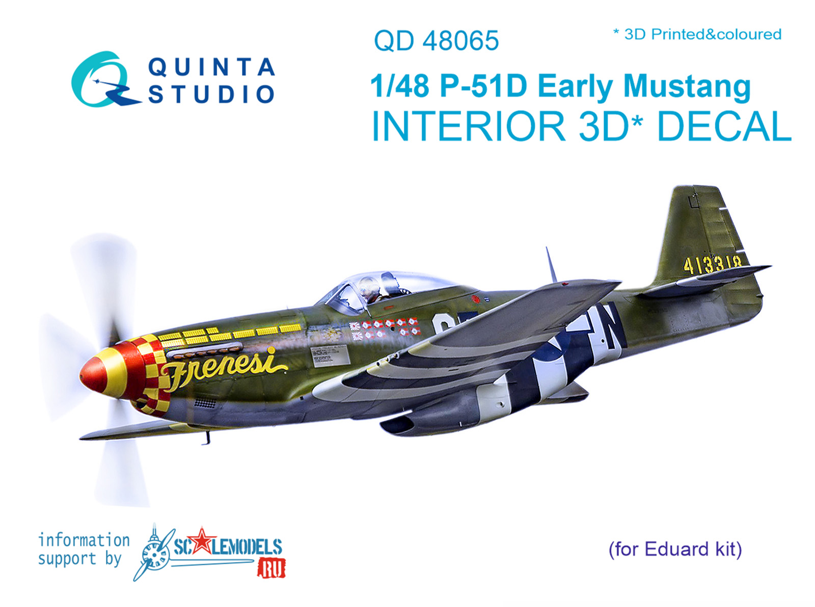3D Декаль интерьера кабины P-51D (ранний) (для модели Eduard)