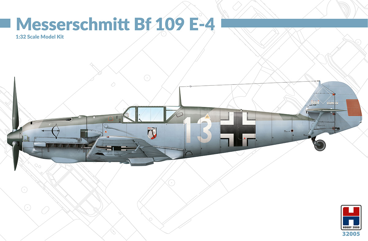 Сборная модель 1/32 Messerschmitt Bf-109E-4 DRAGON KIT+ NEW CARTOGRAF DECALS  (Hobby 2000)