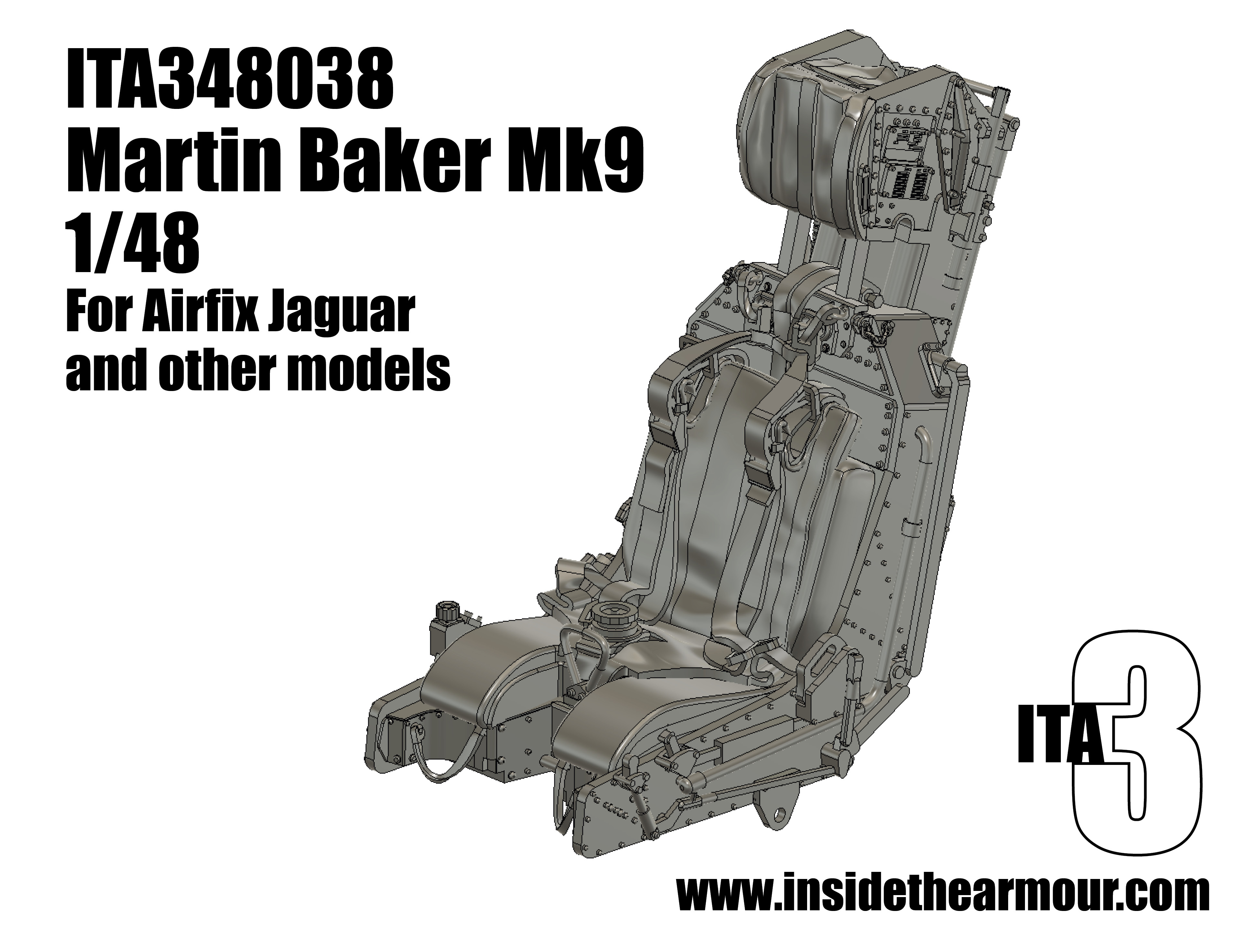 Дополнения из смолы 1/48 Кресло Martin Baker Mk9 для Sepecat Jaguar GR.1/G (для модели Airfix)