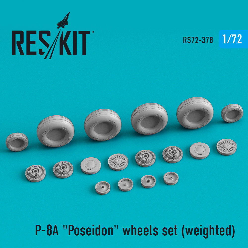Дополнения из смолы 1/72 Boeing P-8A Poseidon wheels set (weighted) (ResKit)