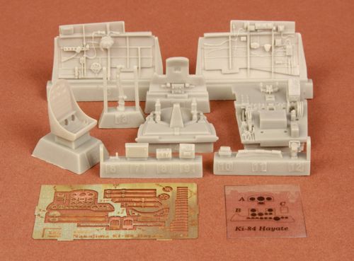 Дополнения из смолы 1/48 Nakajima Ki-84 cockpit set (для модели Hasegawa)