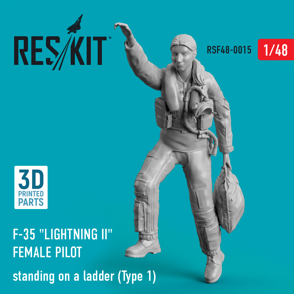 Дополнения из смолы 1/48 Lockheed-Martin F-35A/F-35B Lightning female pilot (type 1) (ResKit)