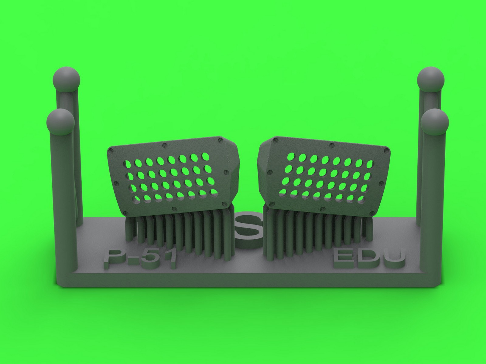 Дополнения из смолы 1/72 P-51 Mustang — крышка воздушного фильтра карбюратора (Eduard)