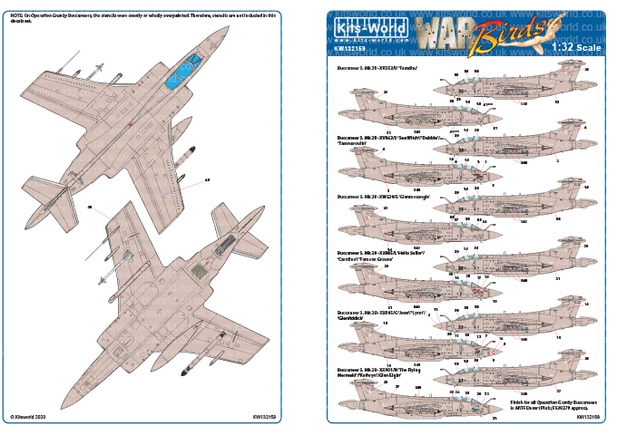 Декаль 1/32 Gulf War Part One - Blackburn Buccaneers 1991 - 2016 (Kits-World)