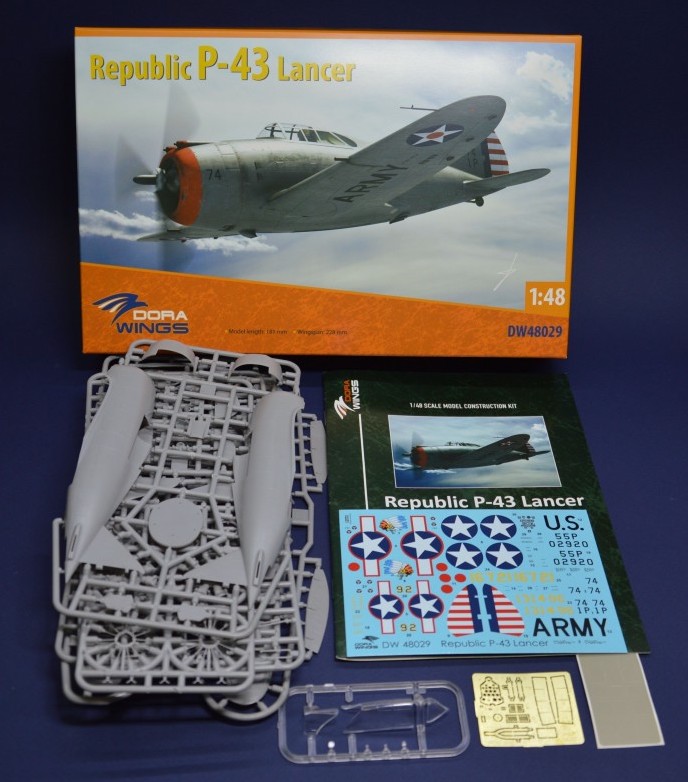 Сборная модель 1/48 Republic P-43A Lancer (Dora Wings)
