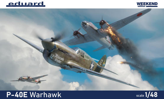 Сборная модель 1/48 Curtiss P-40E Warhawk (Weekend Edition) (Eduard kits)