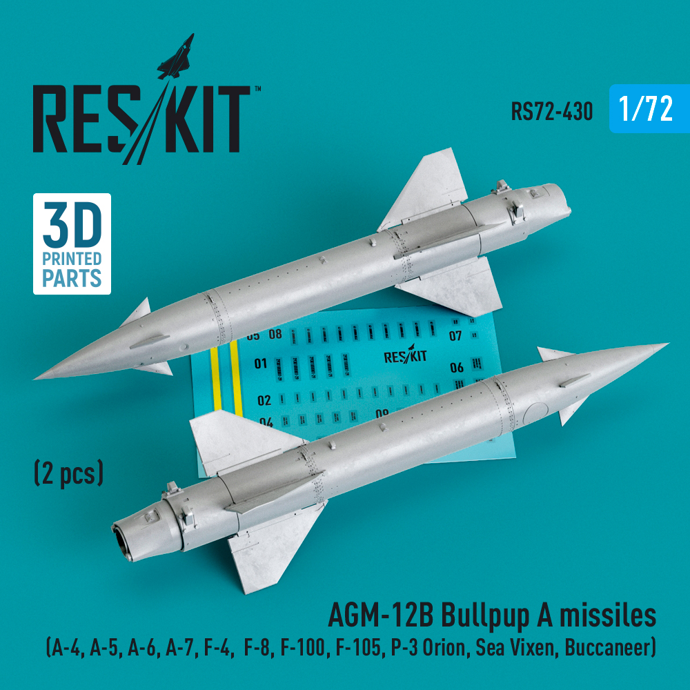 Дополнения из смолы 1/72 AGM-12B Bullpup A missiles (2 pcs) (ResKit)