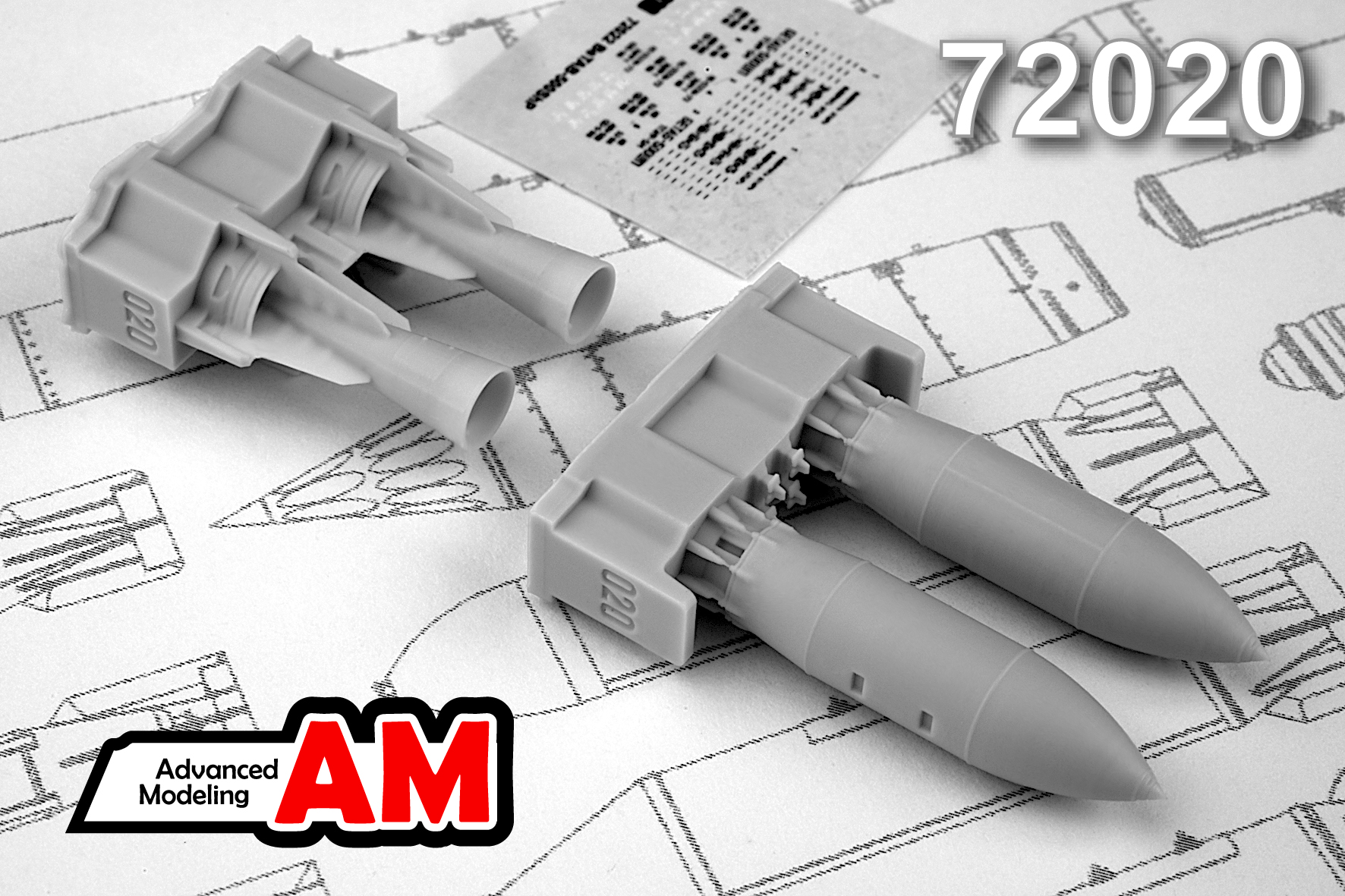 Дополнения из смолы 1/72 ФАБ-500T фугасная авиабомба калибра 500 кг (Advanced Modeling)