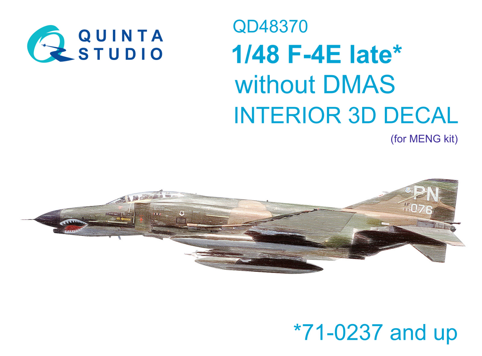 3D Декаль интерьера кабины F-4E late без DMAS (Meng)