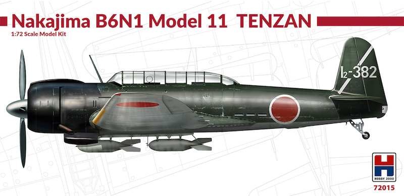 Сборная модель 1/72 Nakajima B6N1 Model 11 Tenzan (Hobby 2000)