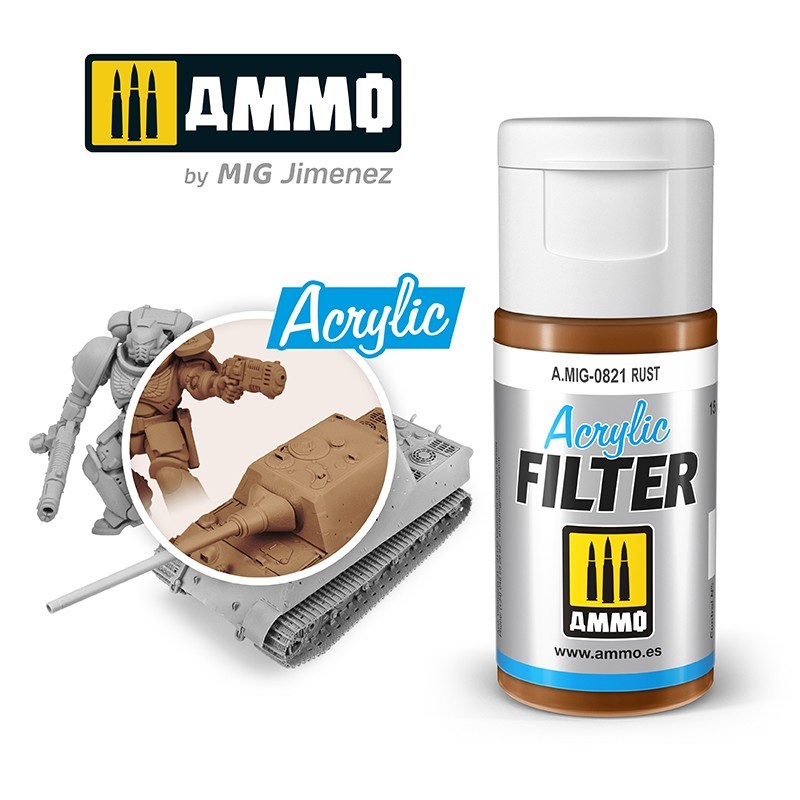 Акриловый фильтр ACRYLIC FILTER Rust (15mL) (Ammo Mig)