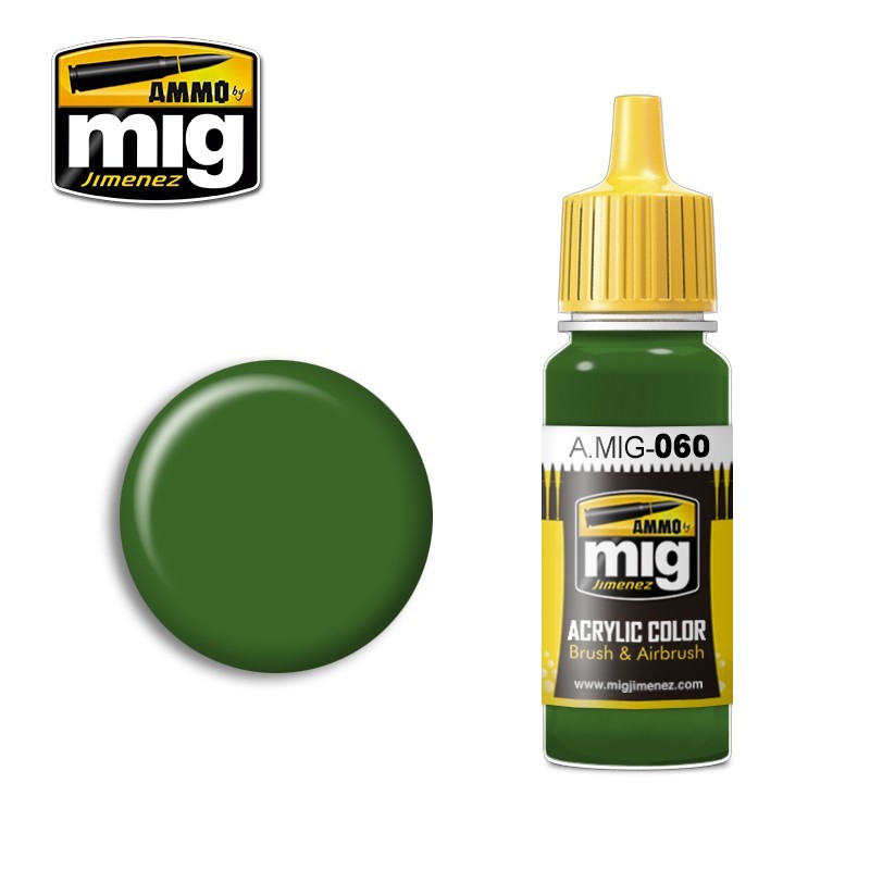 Краска акриловая PALE GREEN (бледно-зеленый) (Ammo Mig) (17ml)