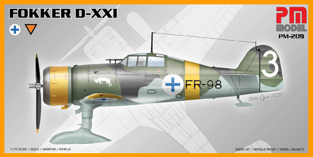 Сборная модель 1/72 Fokker D.XXI (PM Model)
