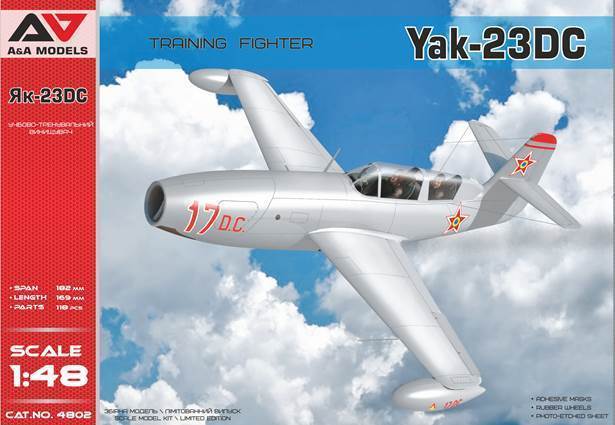 Сборная модель 1/48 Як-23 (A & A Models)