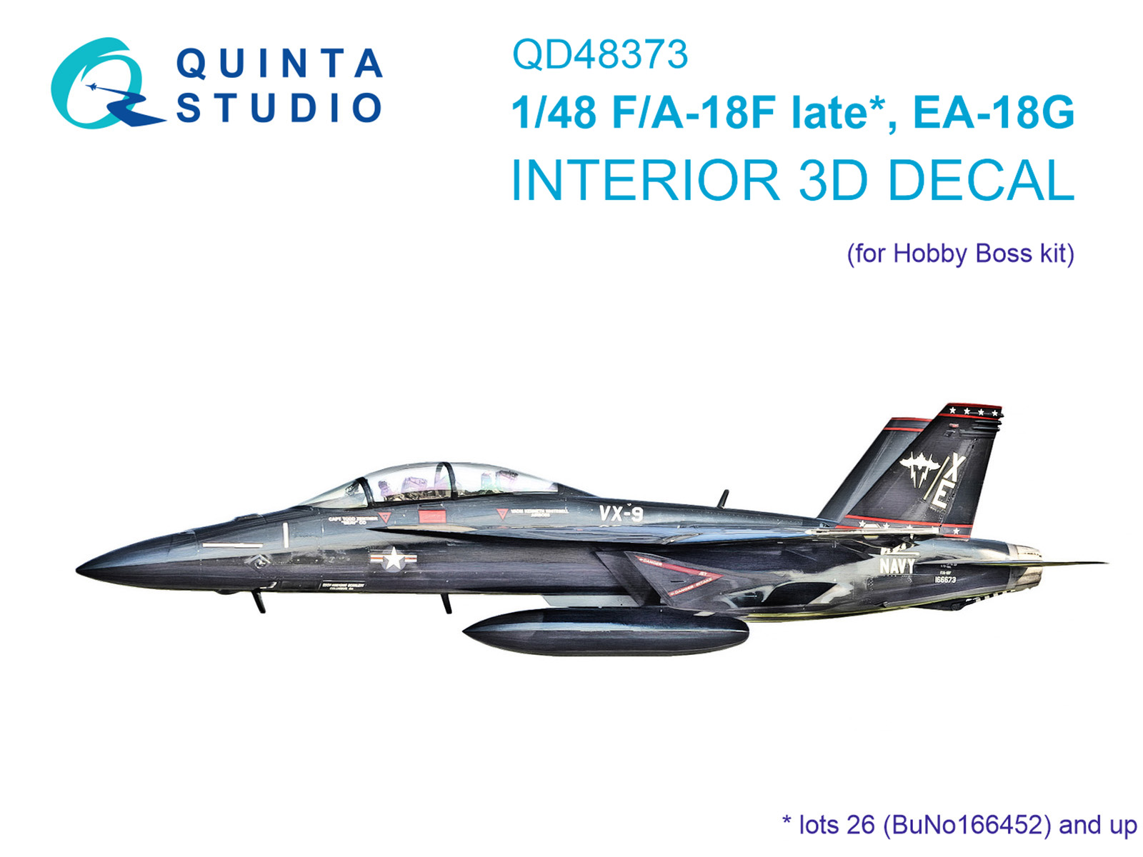 3D Декаль интерьера кабины F/A-18F late / EA-18G (Hobby Boss)