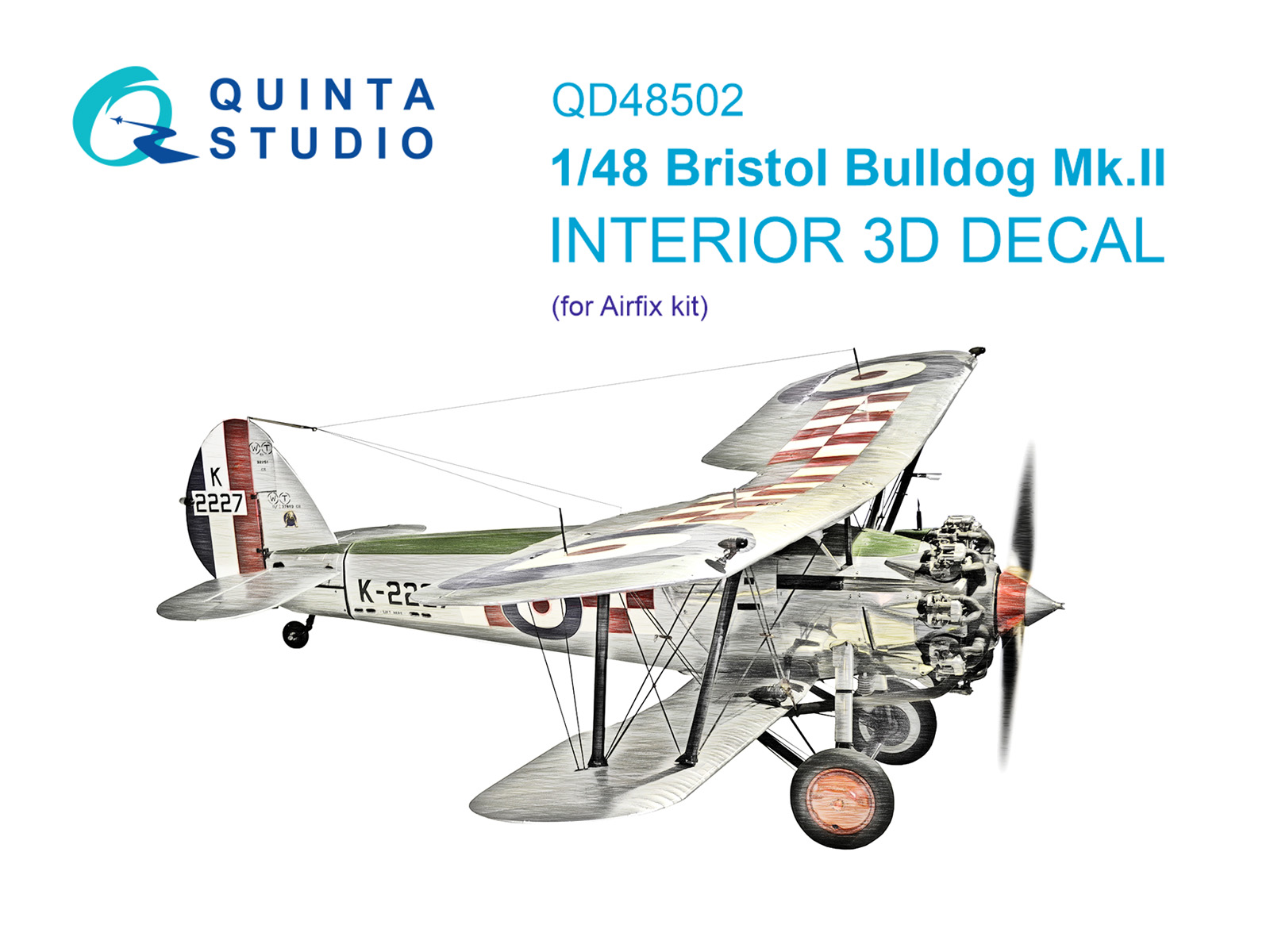 3D Декаль интерьера кабины Bristol Bulldog Mk.II (Airfix)