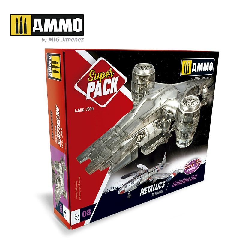 Набор для создания эффектов SUPER PACK Metallics (Ammo Mig)