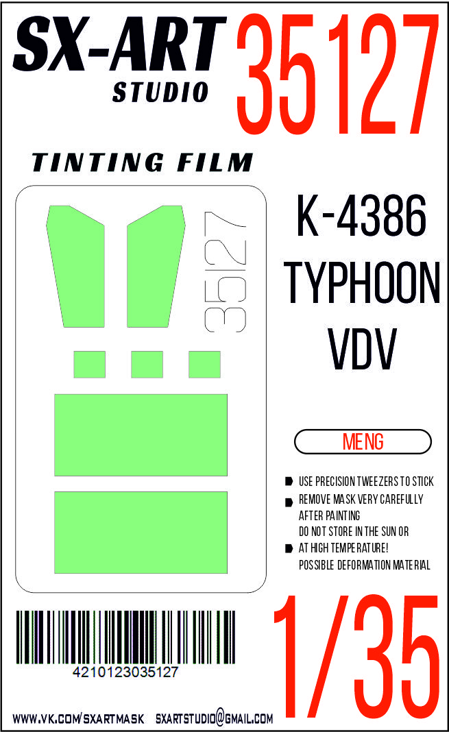 Тонировочная пленка 1/35 K-4386 Typhoon-VDV (Meng)