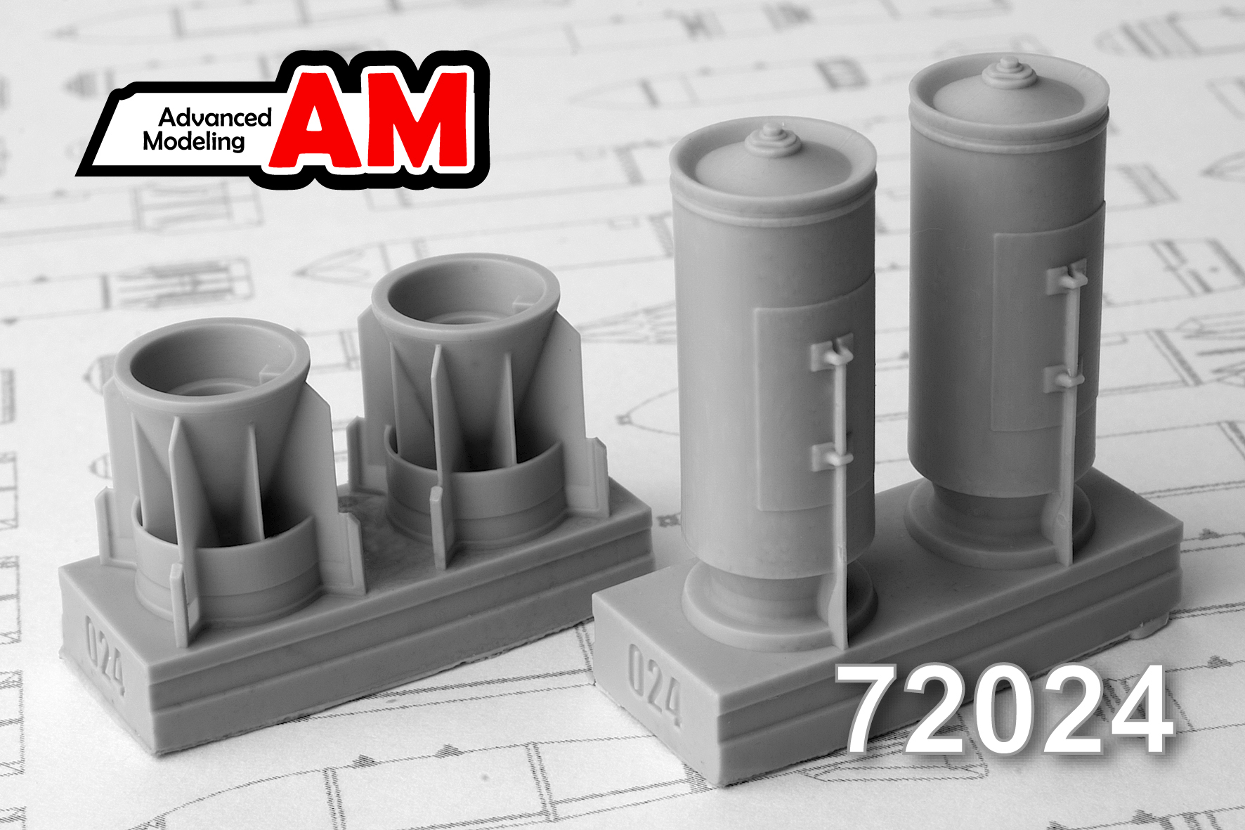 Дополнения из смолы 1/72 РБК-500 ШОАБ-05 разовая бомбовая кассета (Advanced Modeling)