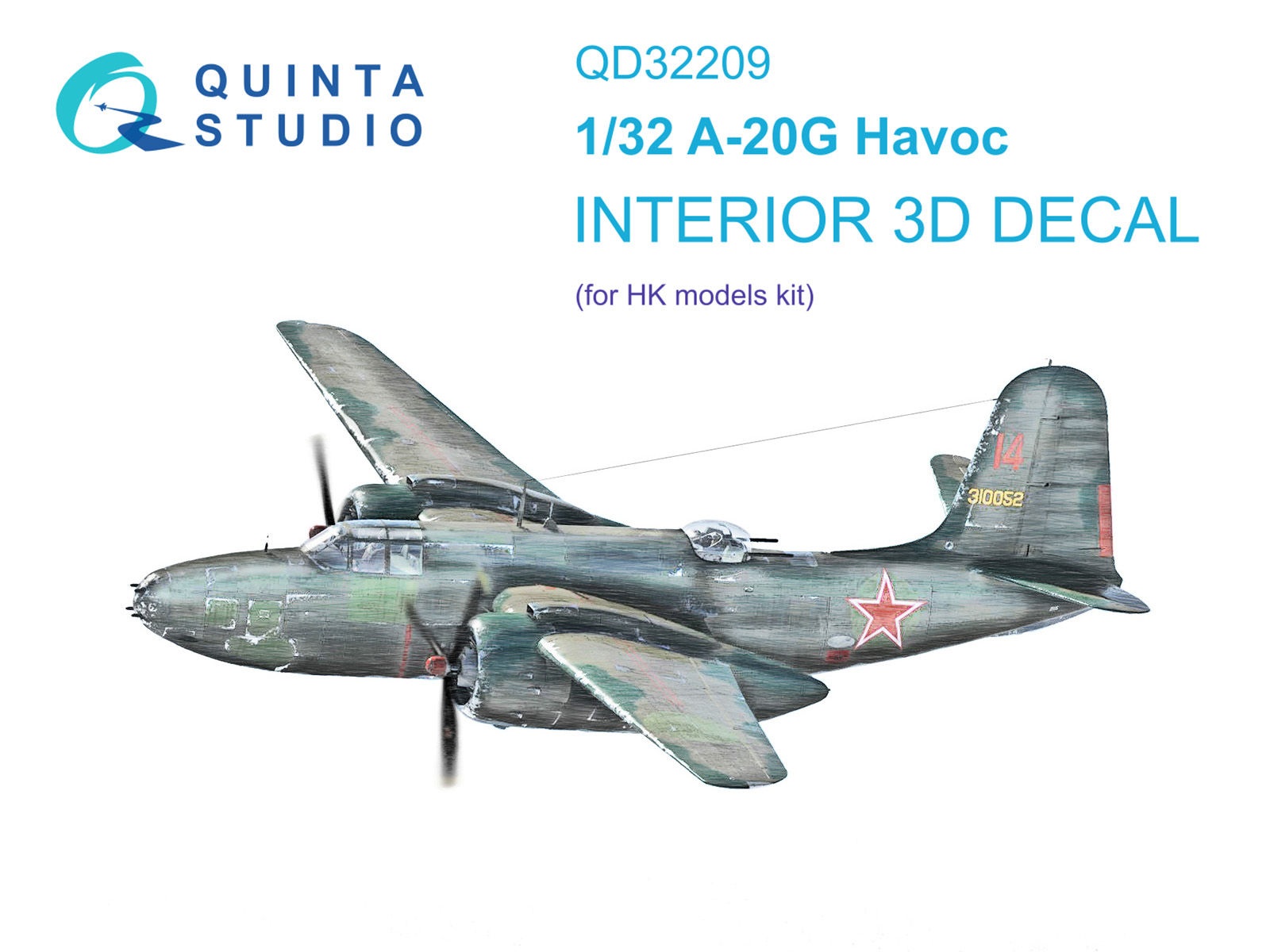 3D Декаль интерьера кабины A-20G Havoc(Бостон) (HK Models)