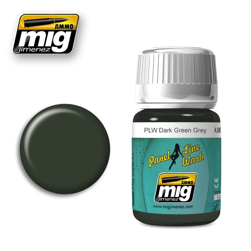 Смывка PLW Dark Green Grey (35mL) (Ammo Mig)