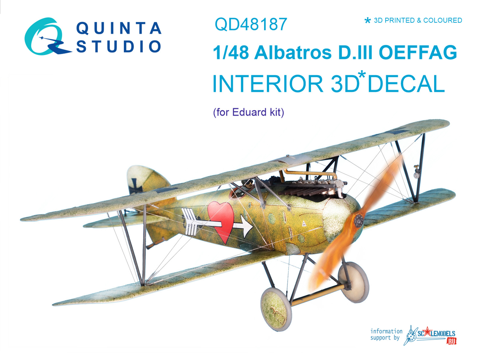 3D Декаль интерьера кабины Albatros D.III OEFFAG (для модели Eduard)