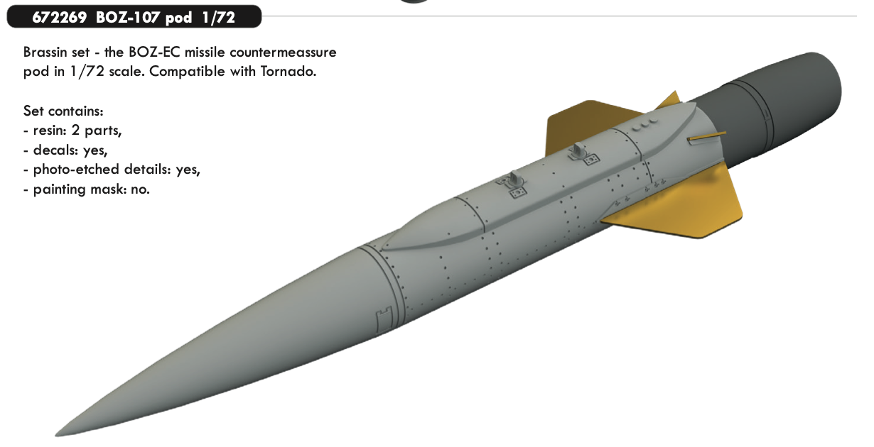 Дополнения из смолы 1/72 BOZ-107 pod