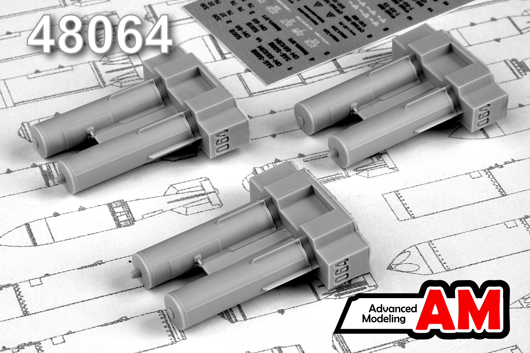 Дополнения из смолы 1/48 CАБ-100МН осветительная авиабомба (Advanced Modeling)