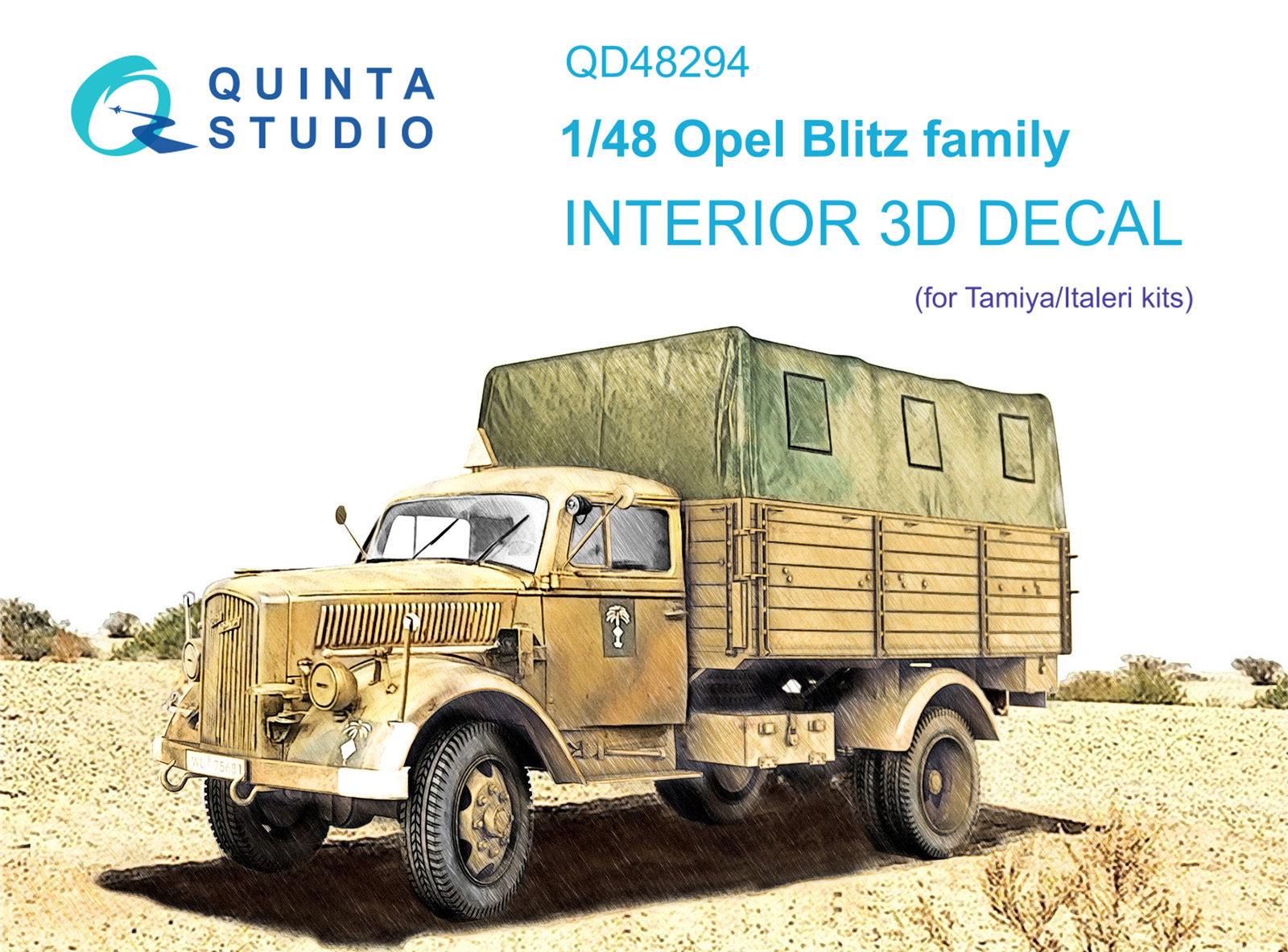 3D Декаль интерьера кабины семейство Opel Blitz  (Tamiya/Italeri)