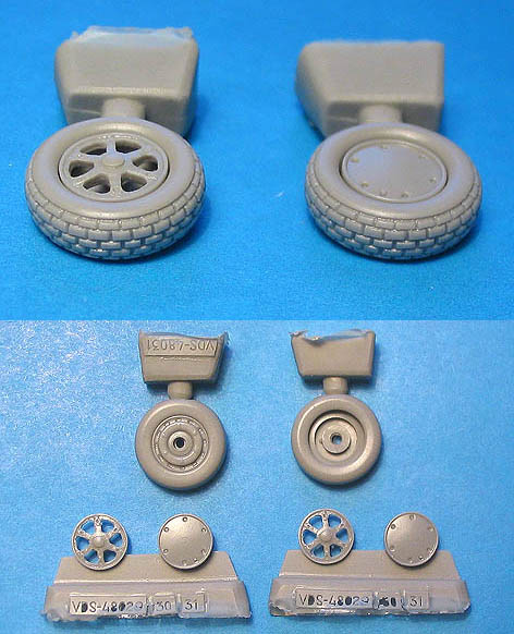 Дополнения из смолы 1/48 FM-2 Wildcat wheels Block Tread (Vector)