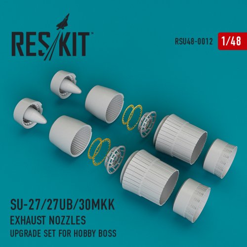 Дополнения из смолы 1/48 Sukhoi Su-27/Su-27UB/Su-30MKK exhaust nozzles (ResKit)