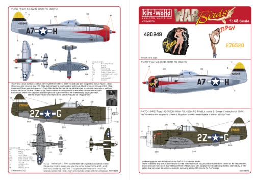 Декаль 1/48 Republic P-47D Thunderbolt 'Razorback' (Kits-World)