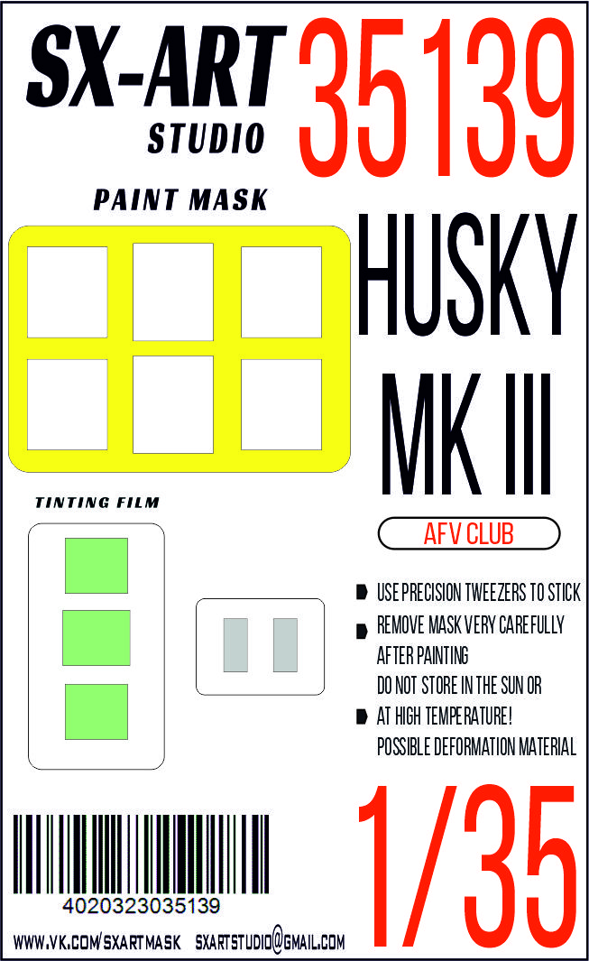 Окрасочная маска 1/35 Husky mk III (AFV Club)