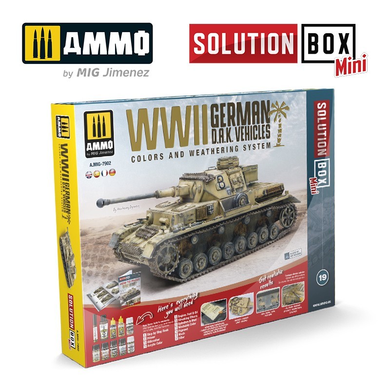 Набор для создания эффектов SOLUTION BOX MINI 19 - WWII German D.A.K. Vehicles (Ammo Mig)