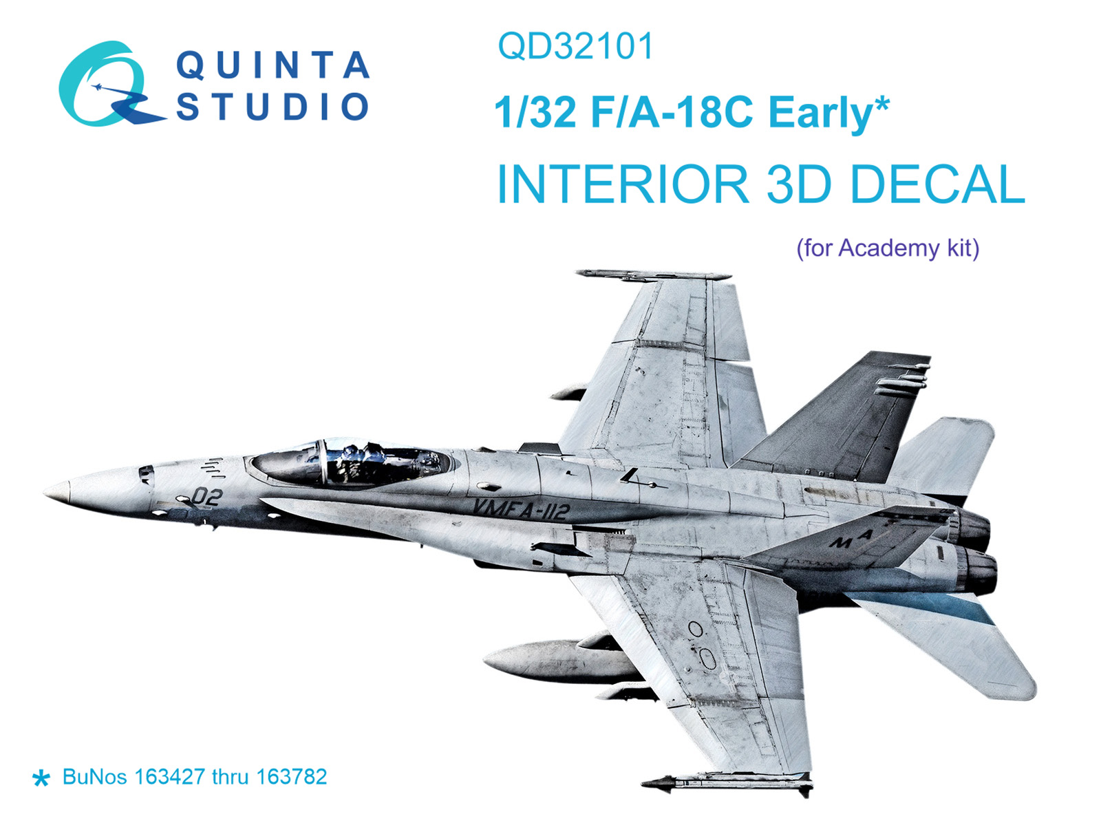 3D Декаль интерьера кабины F/A-18С Early (для модели Academy)