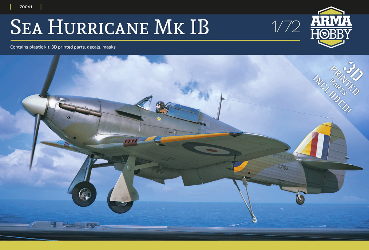 Сборная модель 1/72 Hawker Sea Hurricane Mk.Ib (Arma Hobby) (повреждённая упаковка)