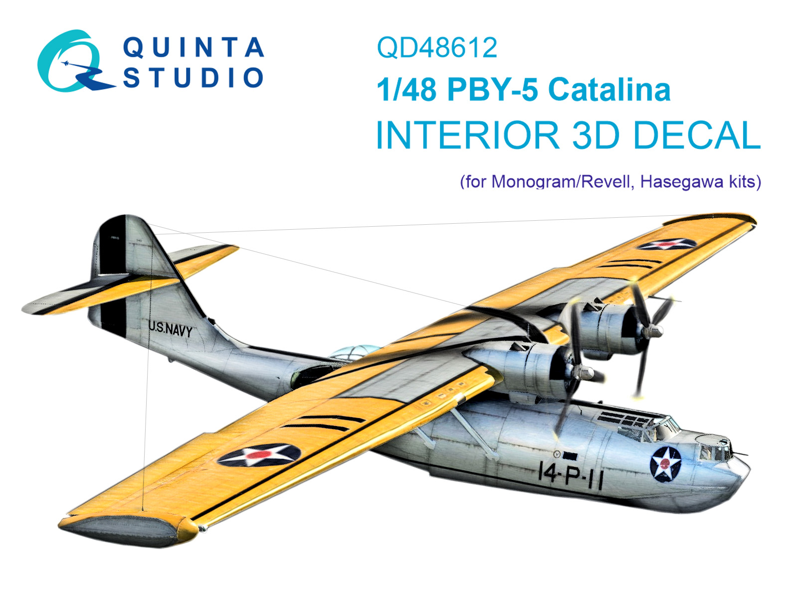 3D Декаль интерьера кабины PBY-5 Catalina (Revell/Monogram)