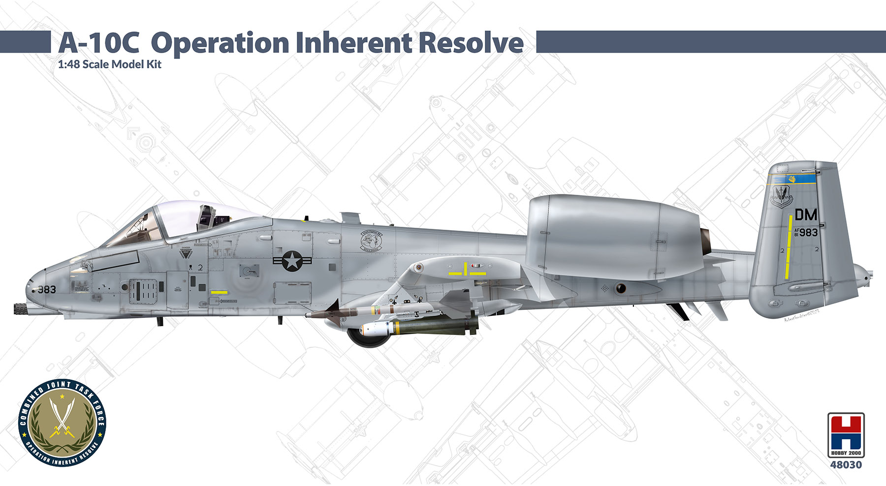 Сборная модель 1/48 Fairchild A-10C Thunderbolt II Operation Inherent Resolve (Hobby 2000)